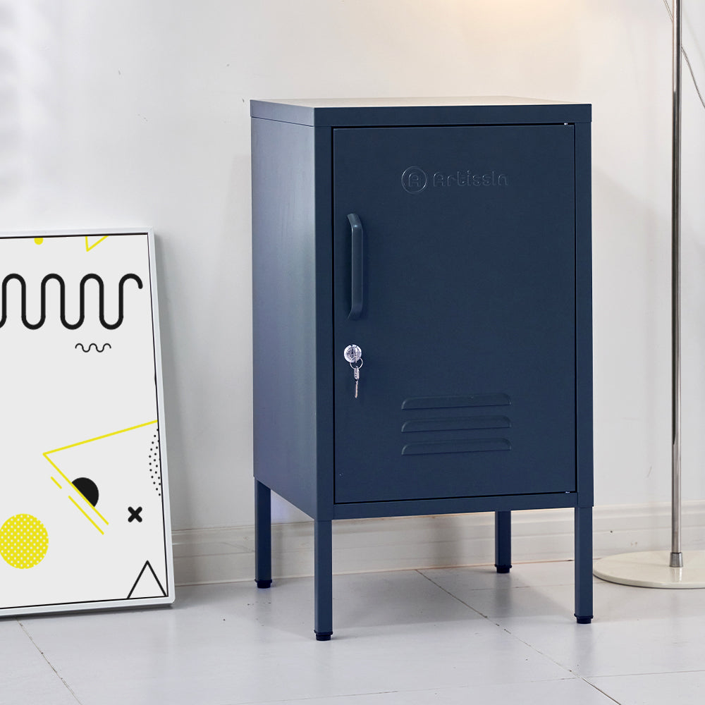 ArtissIn Metal Locker in blue, featuring adjustable shelf and practical design for versatile storage solutions.